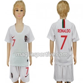 Completo Calcio Portogallo RONALDO 7 Bambino Divisa Trasferta Mondiali 2018